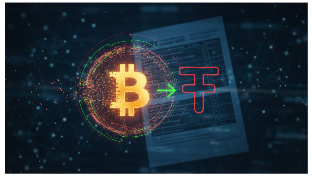Explicación visual de una permuta de criptomonedas y su impacto fiscal.