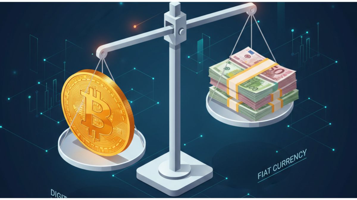 Concepto de colateralización: usar Bitcoin como garantía para un préstamo.