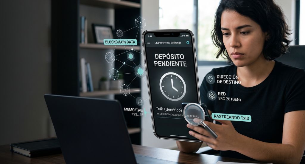 Depósito en OKX que no aparece y revisión del TxID